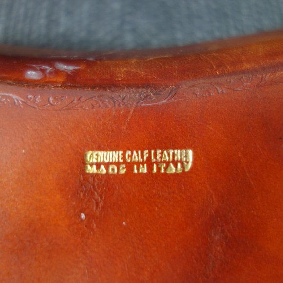 Vintage Genuine Calf Leather Wrapped Decanter and Tray Made in Italy - Picture 11 of 14